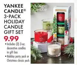 Boscov's YANKEE CANDLE 3-PACK HOLIDAY CANDLE GIFT SET offer