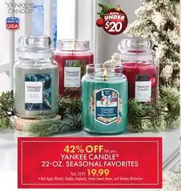 Boscov's YANKEE CANDLE 22-OZ. SEASONAL FAVORITES offer