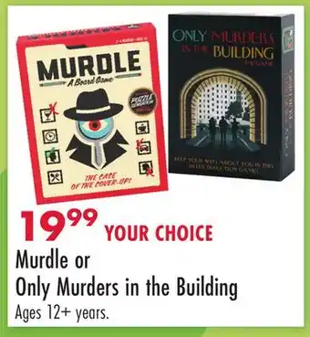Boscov's Murdle or Only Murders in the Building offer