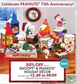 Boscov's SNOOPY & PEANUTS HOLIDAY DÉCOR offer