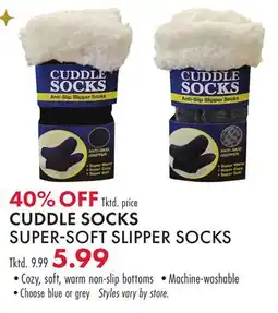 Boscov's CUDDLE SOCKS SUPER-SOFT SLIPPER SOCKS offer