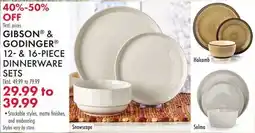 Boscov's GIBSON & GODINGER 12- & 16-PIECE DINNERWARE SETS offer