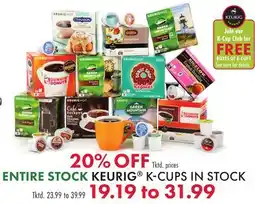 Boscov's ENTIRE STOCK KEURIG K-CUPS IN STOCK offer