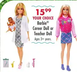 Boscov's Barbie Career Doll or Teacher Doll offer