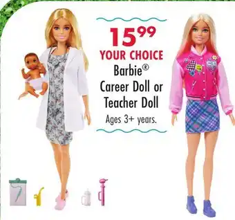 Boscov's Barbie Career Doll or Teacher Doll offer