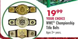 Boscov's WWE Championship Title Belts offer