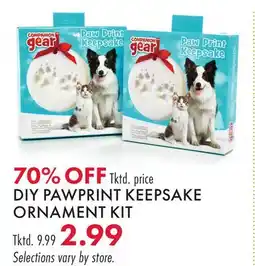 Boscov's DIY PAWPRINT KEEPSAKE ORNAMENT KIT offer