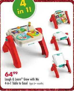 Boscov's Laugh & Learn Grow with Me 4-in-1 Table to Easel offer