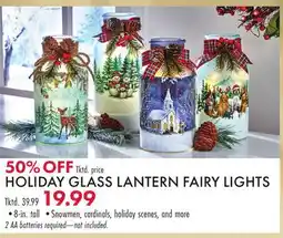 Boscov's HOLIDAY GLASS LANTERN FAIRY LIGHTS offer
