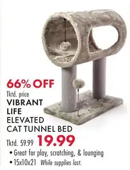 Boscov's VIBRANT LIFE ELEVATED CAT TUNNEL BED offer