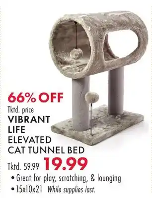 Boscov's VIBRANT LIFE ELEVATED CAT TUNNEL BED offer