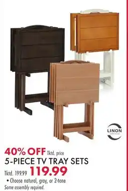 Boscov's 5-PIECE TV TRAY SETS offer