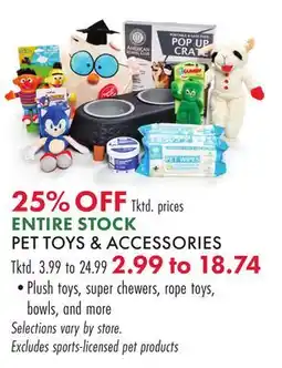 Boscov's PET TOYS & ACCESSORIES offer