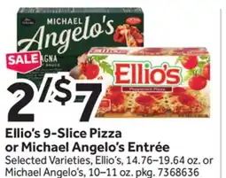 Stop&Shop Ellio's 9-Slice Pizza or Michael Angelo's Entrée offer
