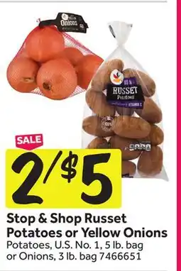 Stop&Shop Stop & Shop Russet Potatoes or Yellow Onions offer