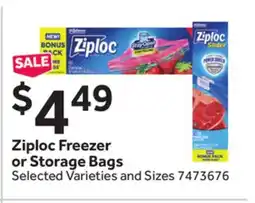 Stop&Shop Ziploc Freezer or Storage Bags offer