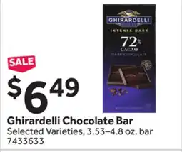 Stop&Shop Ghirardelli Chocolate Bar offer