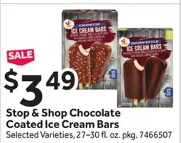 Stop&Shop Stop & Shop Chocolate Coated Ice Cream Bars offer