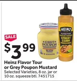 Stop&Shop Heinz Flavor Tour or Grey Poupon Mustard offer