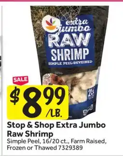 Stop&Shop Stop & Shop Extra Jumbo Raw Shrimp offer