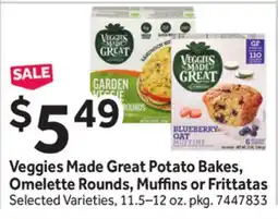 Stop&Shop Veggies Made Great Potato Bakes, Omelette Rounds, Muffins or Frittatas offer