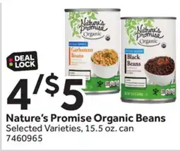 Stop&Shop Nature's Promise Organic Beans offer