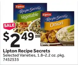 Stop&Shop Lipton Recipe Secrets offer
