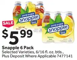 Stop&Shop Snapple 6 Pack offer