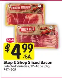 Stop&Shop Stop & Shop Sliced Bacon offer