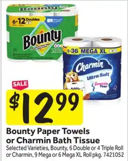 Stop&Shop Bounty Paper Towels or Charmin Bath Tissue offer