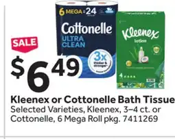 Stop&Shop Kleenex or Cottonelle Bath Tissue offer
