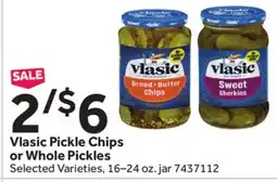 Stop&Shop Vlasic Pickle Chips or Whole Pickles offer