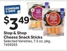 Stop&Shop Stop & Shop Cheese Snack Sticks offer