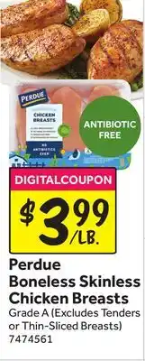 Stop&Shop Perdue Boneless Skinless Chicken Breasts offer