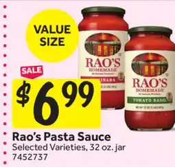 Stop&Shop Rao's Pasta Sauce offer
