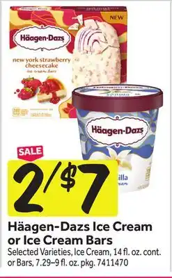 Stop&Shop Häagen-Dazs Ice Cream or Ice Cream Bars offer