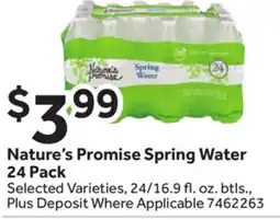 Stop&Shop Nature's Promise Spring Water 24 Pack offer