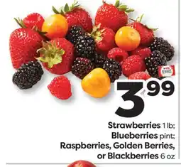 Weis Markets Strawberries 1 lb Blueberries pint Raspberries, Golden Berries, or Blackberries 6 oz offer