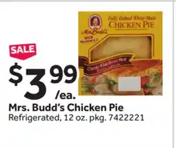 Stop&Shop Mrs. Budd's Chicken Pie offer