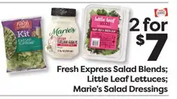 Weis Markets Fresh Express Salad Blends Little Leaf Lettuces Marie's Salad Dressings offer