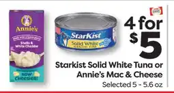 Weis Markets Starkist Solid White Tuna or Annie's Mac & Cheese offer