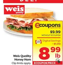 Weis Markets Weis Quality Honey Ham offer