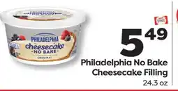 Weis Markets Philadelphia No Bake Cheesecake Filling offer