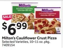 Stop&Shop Milton's Cauliflower Crust Pizza offer