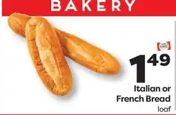 Weis Markets Italian or French Bread offer