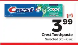 Weis Markets Crest Toothpaste offer