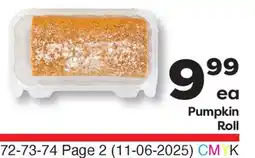 Weis Markets Pumpkin Roll offer