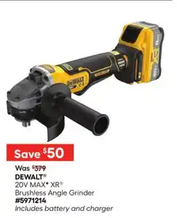 Lowe's 20V MAXF XR Brushless Angle Grinder offer