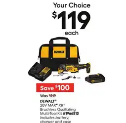 Lowe's 20V MAX* XR Brushless Oscillating Multi-Tool Kit offer