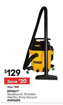 Lowe's Stealthsonic 12-Gallon Wet/Dry Shop Vacuum offer